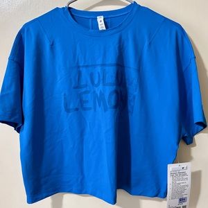 Lululemon Logo Blue Abrasion-Resistant Train Tee *Ed Curtis PLSI size 6